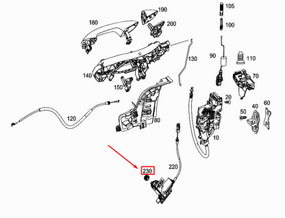 new mercedes-benz cls c257 door closing assist absorber a2227270090 original