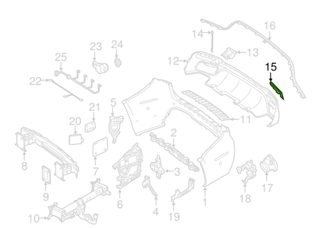 NEW MERCEDES-BENZ GLS X166 REAR BUMPER RIGHT REFLECTOR A1668205800 ORIGINAL