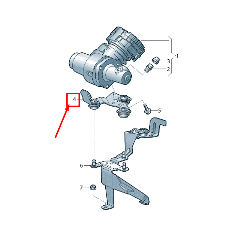 NEW AUDI A8 4N PRESSURE ACCUMULATOR BRACKET LHD 4N1614193F ORIGINAL