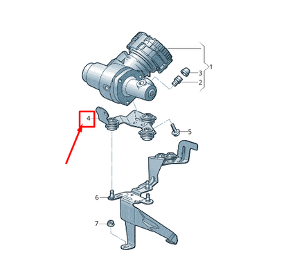 NEW AUDI A8 4N PRESSURE ACCUMULATOR BRACKET LHD 4N1614193F ORIGINAL