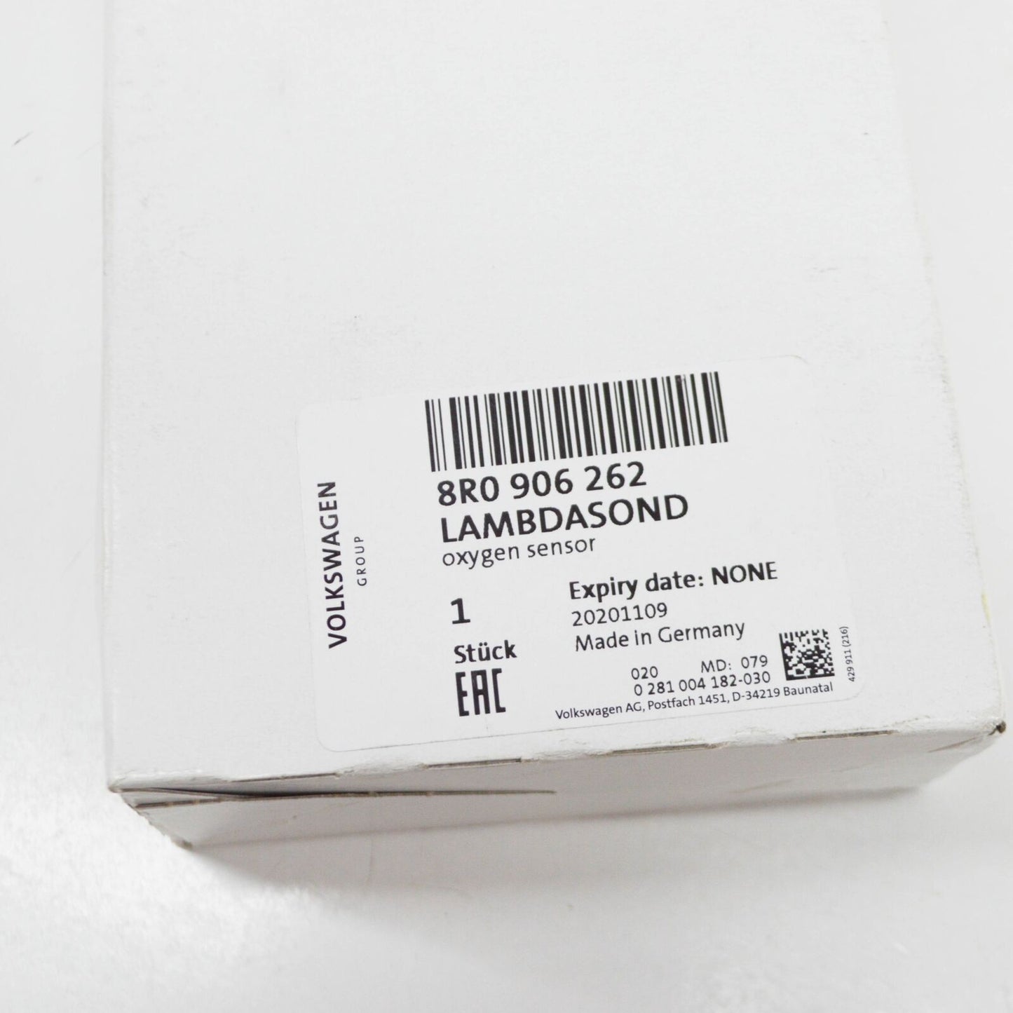 NEW AUDI A4 B8 LAMBDA PROBE 8R0906262 ORIGINAL