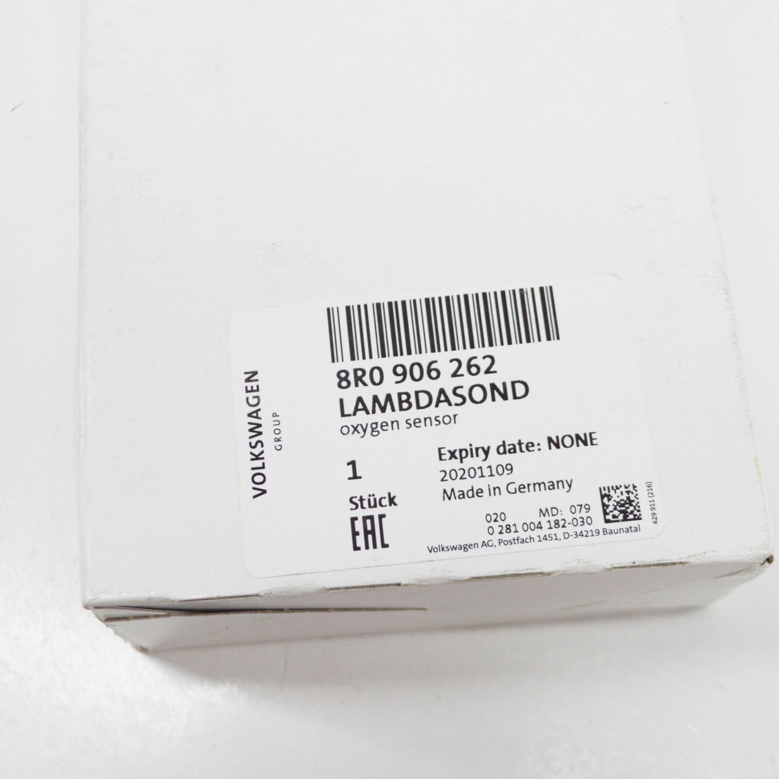 NEW AUDI A4 B8 LAMBDA PROBE 8R0906262 ORIGINAL