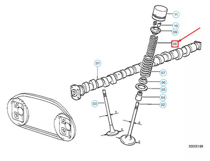NEW BMW 5 E34 ENGINE VALVE SPRING 11341726473 1726473 ORIGINAL