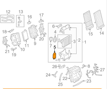 new audi a4 b8 evaporator core cover rhd 8k2819422a 2014 original