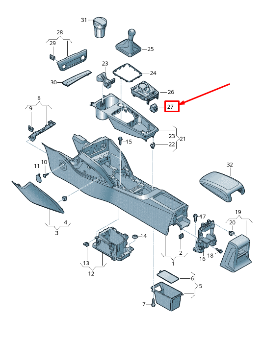 new audi q2 ga dummy cover 81c8583236ps original