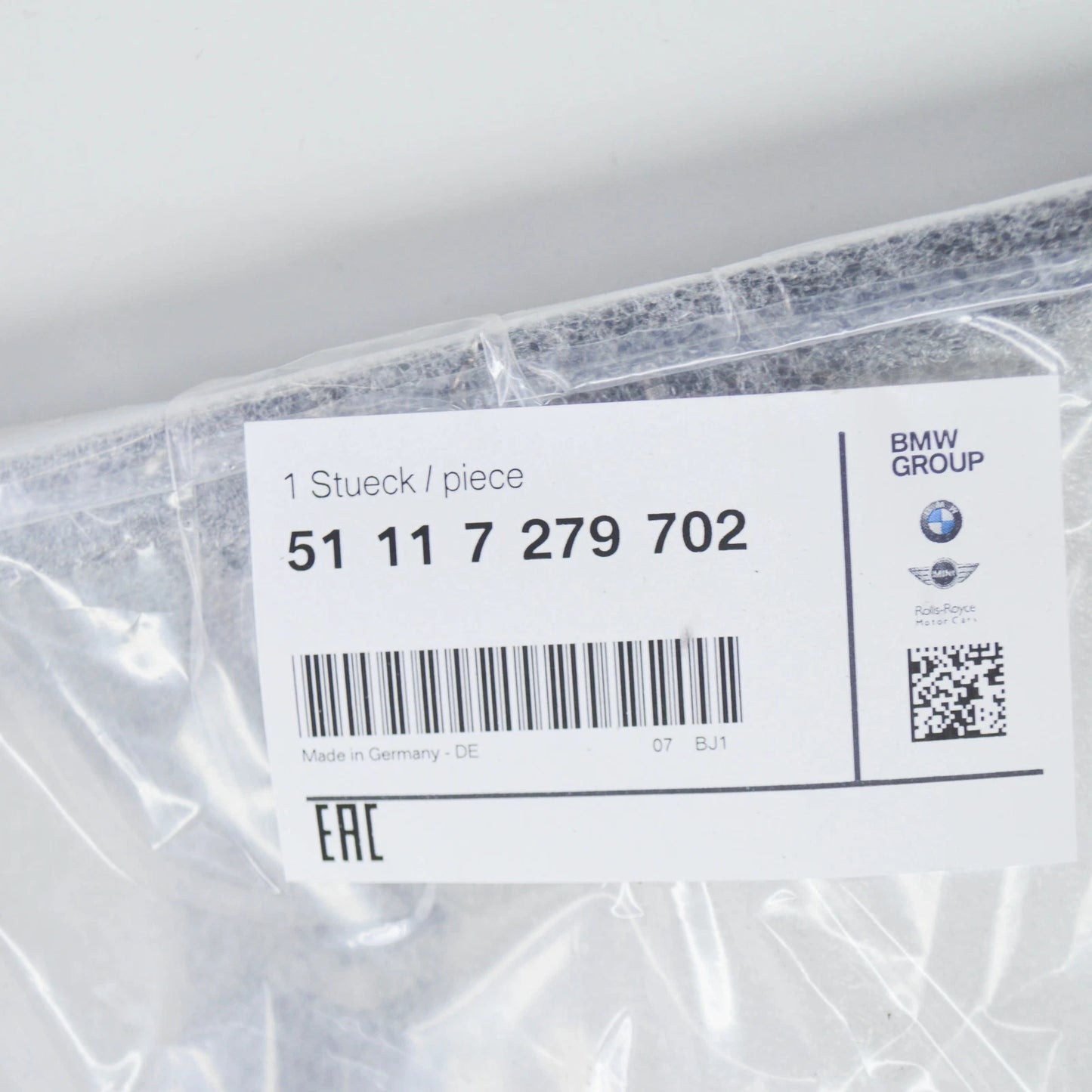 NEW BMW 3 F30 RIGHT FOG LIGHT LOWER GRILLE 51117279702 7279702 2014 ORIGINAL