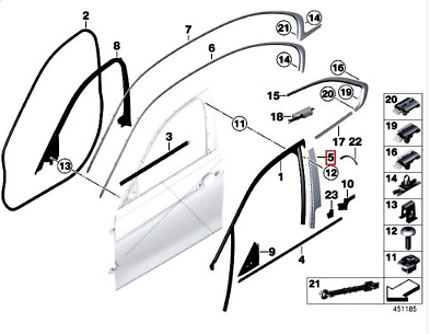 new bmw 3 f30 front and rear exterior gloss left right pillars covers original