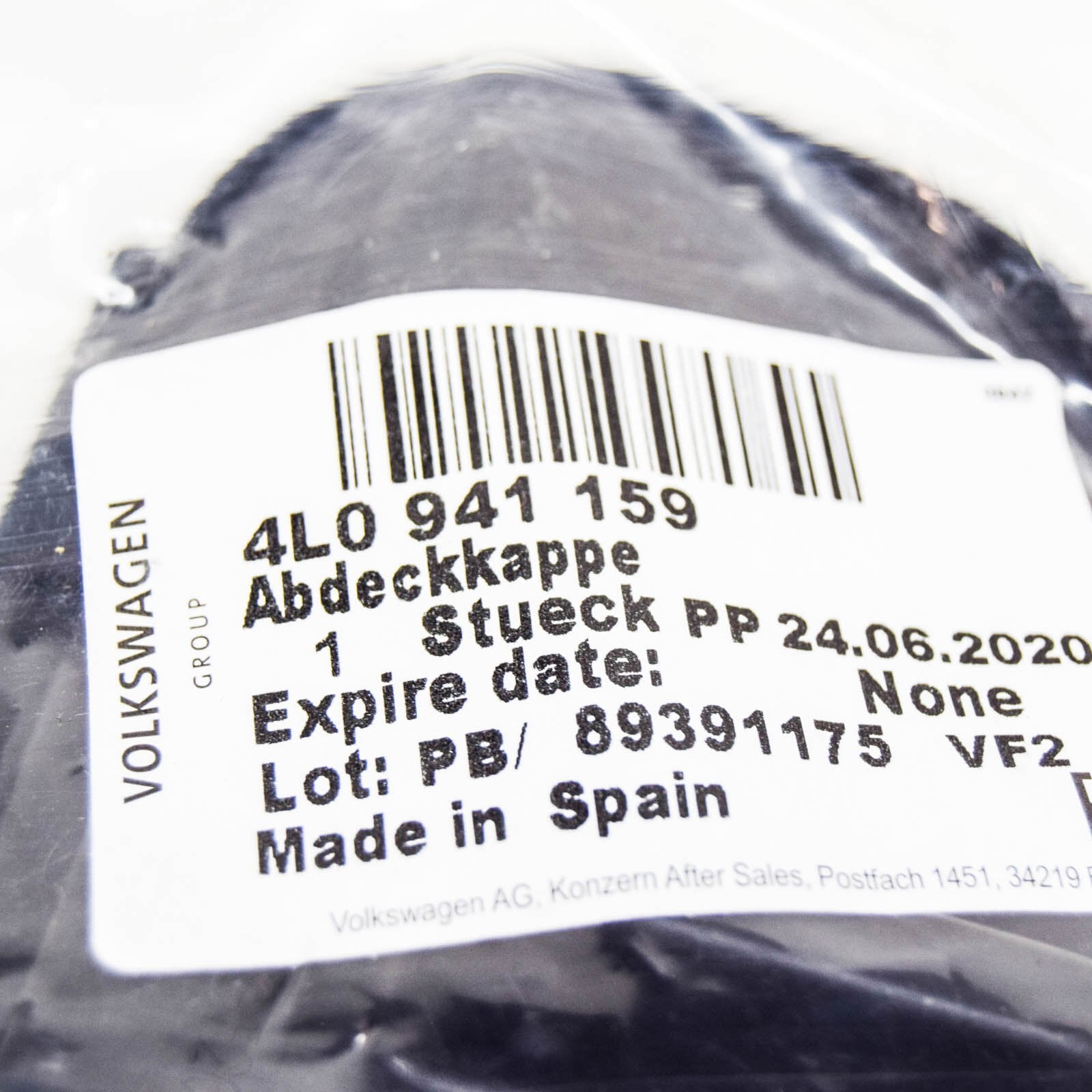 NEW AUDI Q7 4L LEFT HEADLIGHT LAMP PROTECTIVE CAP COVER 4L0941159 ORIGINAL