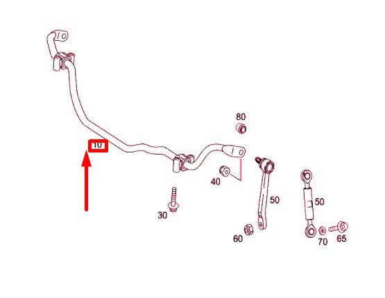 NEW MERCEDES-BENZ SL R230 FRONT TORSION BAR A2303202111 ORIGINAL