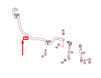 NEW MERCEDES-BENZ SL R230 FRONT TORSION BAR A2303202111 ORIGINAL