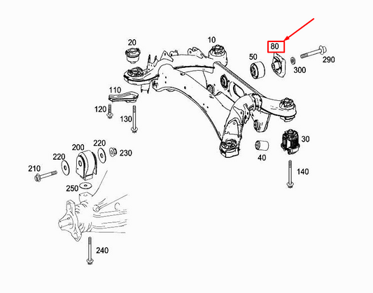 new mercedes-benz c w205 rear axle left vibration damper a2053500312 original