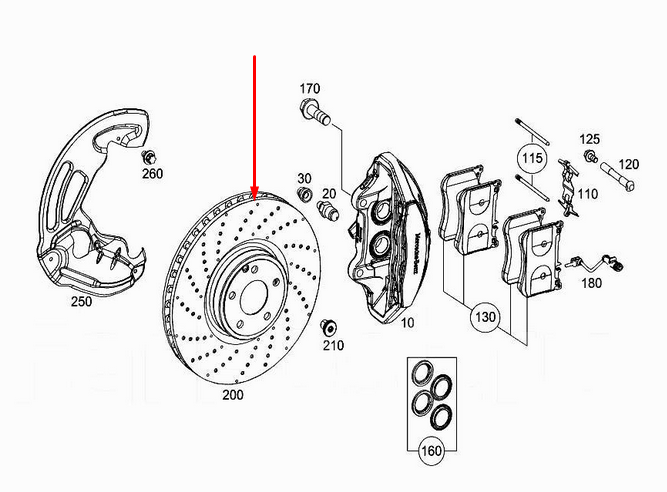 new mercedes-benz cla c117 front side brake disc a246421261207 original
