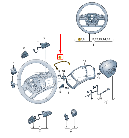 new audi q4 e-tron steering wheel wiring harness 89a971589 original