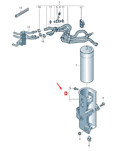 NEW VW TRANSPORTER VI T6 FUEL FILTER RETAINER 7LA127224A