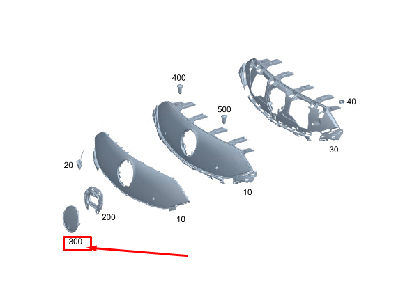 new mercedes-benz eqs v297 radiator grille emblem badge a0008882500 original