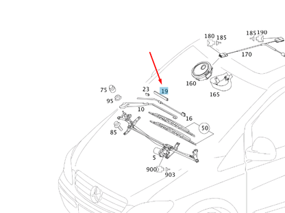 NEW MERCEDES-BENZ VITO W639 FRONT WINDSHIELD WIPER ARM CLAMP A0008690333