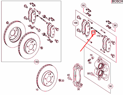 NEW MERCEDES-BENZ VITO W639 FORNT BRAKE WEAR SENSOR A6395401517 ORIGINAL