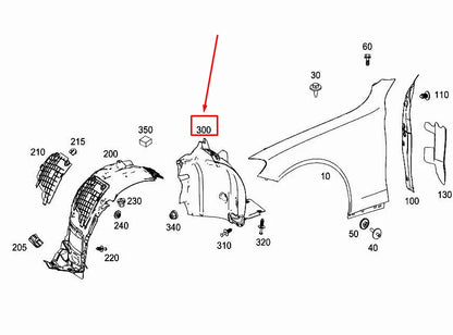 NEW MERCEDES-BENZ C W205 FRONT LEFT INNER ARCH LINER A2056913300 ORIGINAL