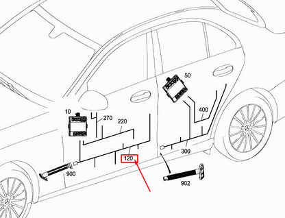 new mercedes-benz glc x253 front right door wiring harness a2055402902 original