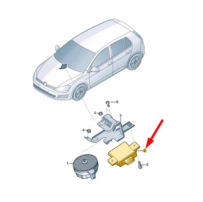 NEW VOLKSWAGEN GOLF MK7 SOUND IMPACT CONTROL UNIT 5G0907159 ORIGINAL
