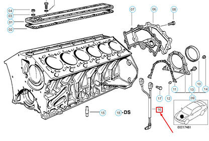 NEW BMW 7 E38 KNOCK DETONATION PING SENSOR 12141709316 1709316 ORIGINAL