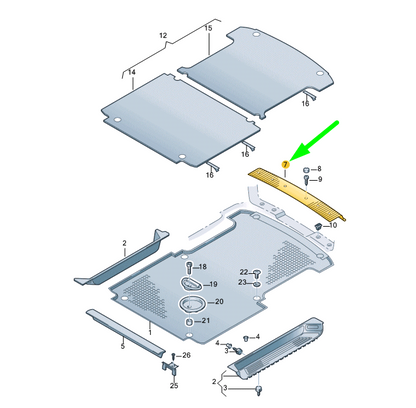 NEW VW TRANSPORTER T5 REAR LOCK CARRIER COVER 7H0863485E9B9 ORIGINAL