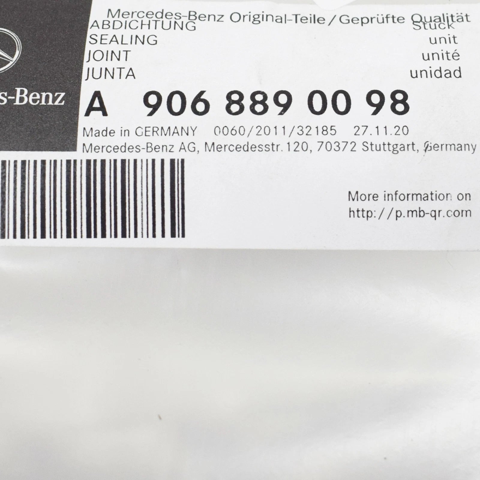 NEW MERCEDES-BENZ SPRINTER 906 ENGINE HOOD SEAL A9068890098 ORIGINAL