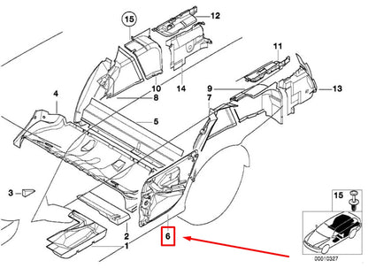 NEW BMW 5 E39 REAR LEFT DOOR PANEL INSULATION 8230221 51488230221 ORIGINAL