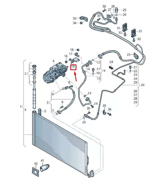 NEW VW TOUAREG 7P MK2 REFRIGERANT PIPE BRACKET 7P0820891A