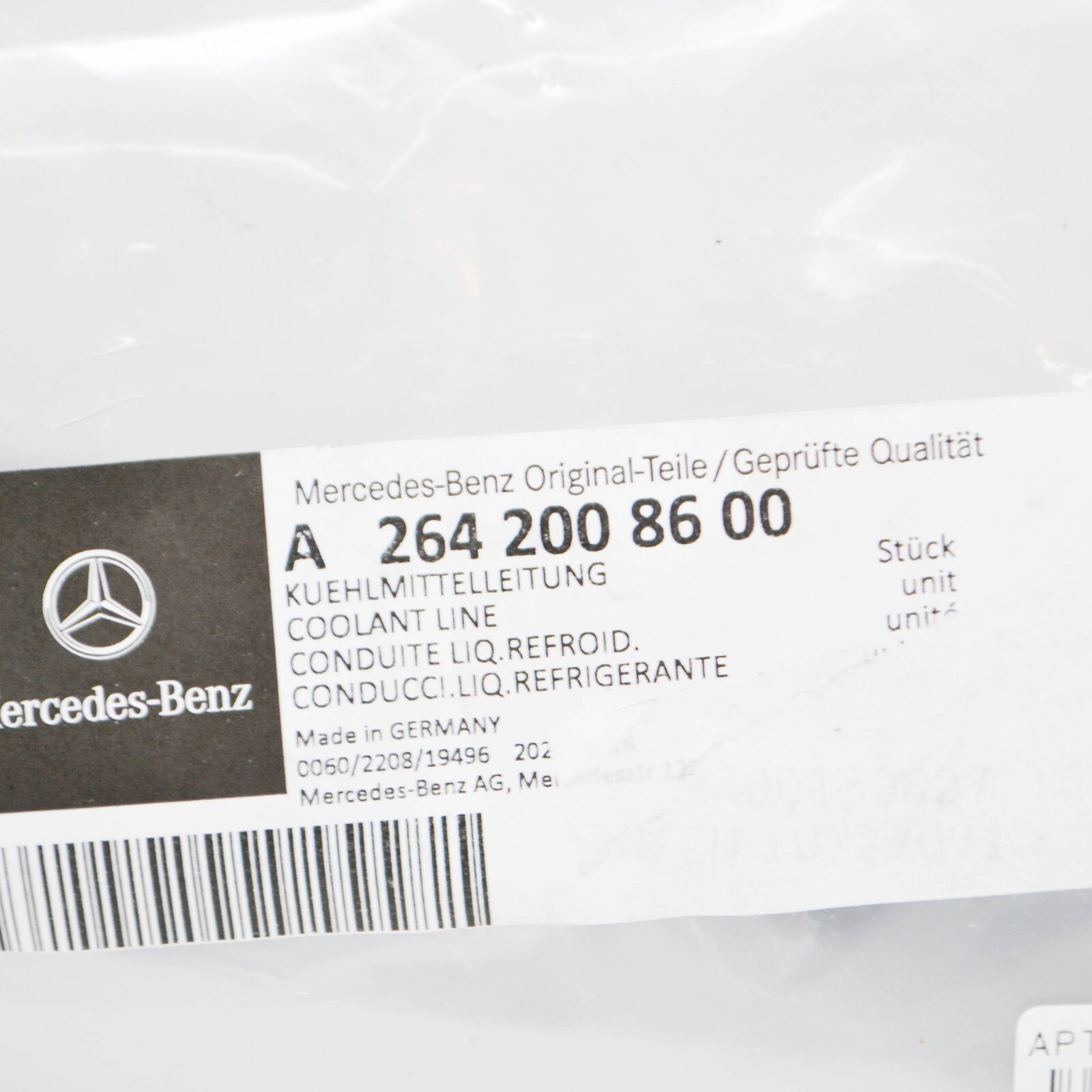 NEW MERCEDES-BENZ CLS C257 COOLANT LINE A2642008600 ORIGINAL