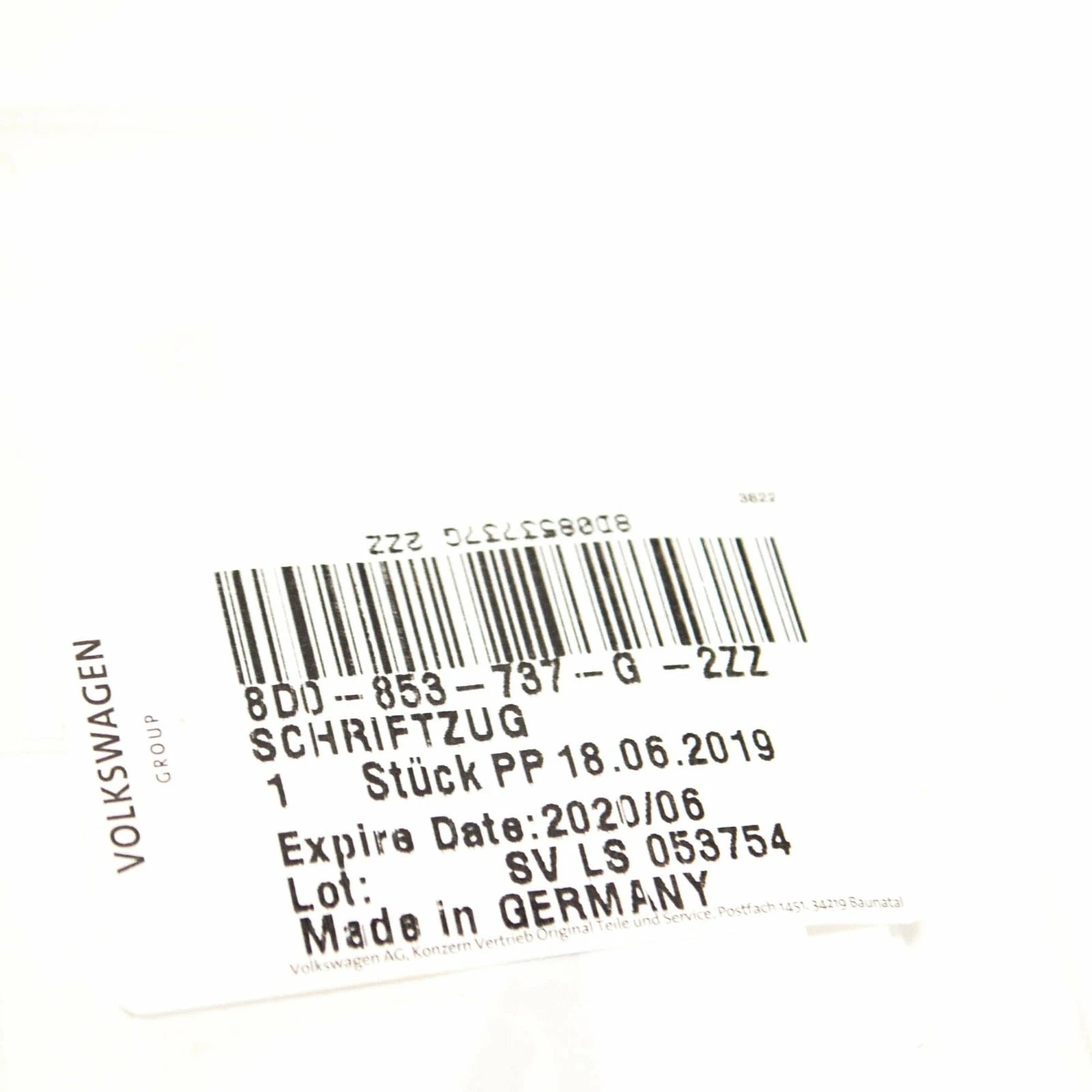 NEW AUDI A4 S4 B6 REAR TRUNK BOOT LID EMBLEM BADGE 8D0853737G2ZZ