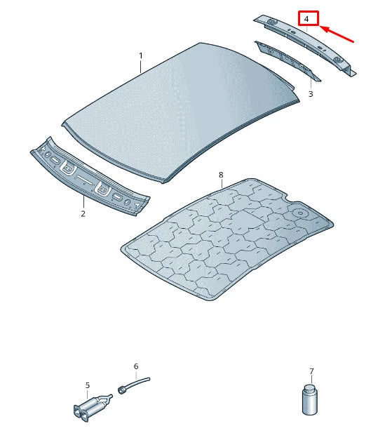 NEW AUDI Q3 F3 UPPER REAR ROOF FRAME 83A817985
