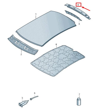 NEW AUDI Q3 F3 UPPER REAR ROOF FRAME 83A817985