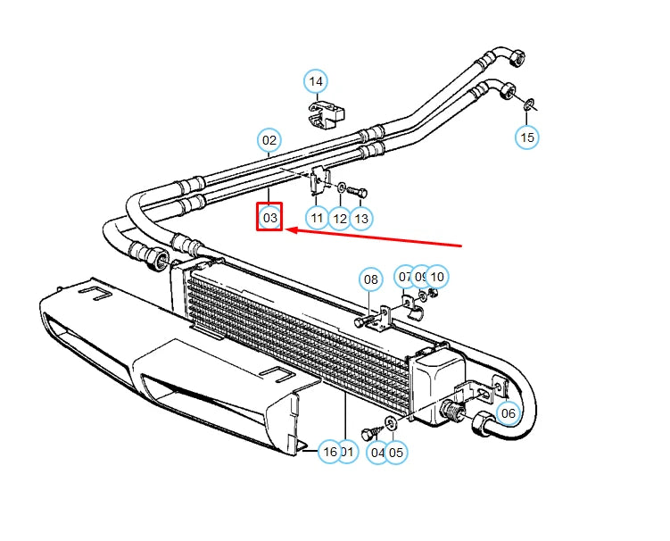 NEW BMW M6 E24 COUPE ENGINE OIL COOLER HOSE PIPE OUTLET 17212225760 ORIGINAL