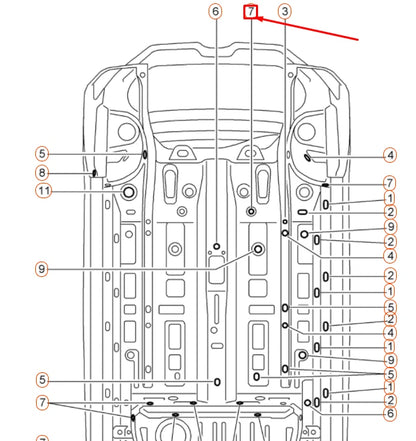 NEW VOLKSWAGEN UP FLOOR BUNGS 20MM 7L0899182A ORIGINAL