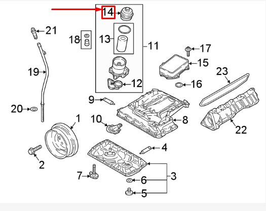 NEW AUDI A6 C8 OIL FILTER COVER 06M115311E ORIGINAL