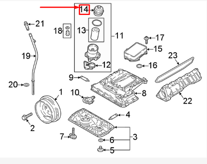 NEW AUDI A6 C8 OIL FILTER COVER 06M115311E ORIGINAL