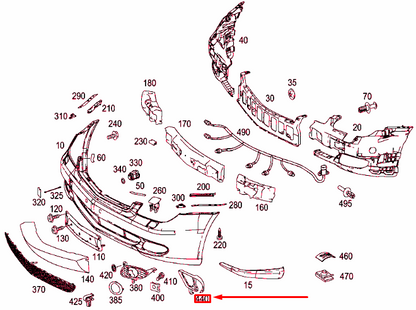 new mercedes-benz cls c219 front left fog lamp bracket a2198850314 original
