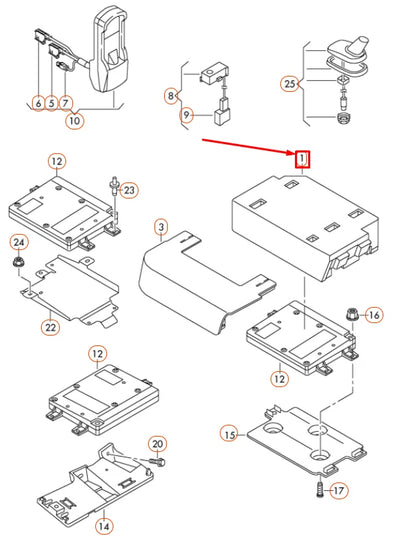 NEW VOLKSWAGEN GOLF 5K MK6 INTERFACE BRACKET FOAM COVER 1K0919737M ORIGINAL