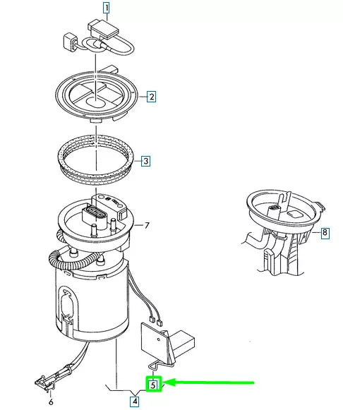 NEW VOLKSWAGEN PASSAT B8 3G FUEL PUMP GAUGE 3Q0919673M