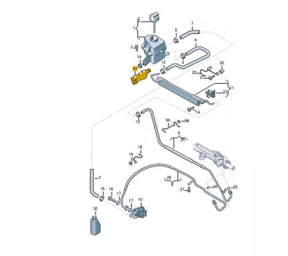 NEW VOLKSWAGEN TRANSPORTER V T5 RIGHT COOLANT PIPE BRACKET 7E0422848 ORIGINAL