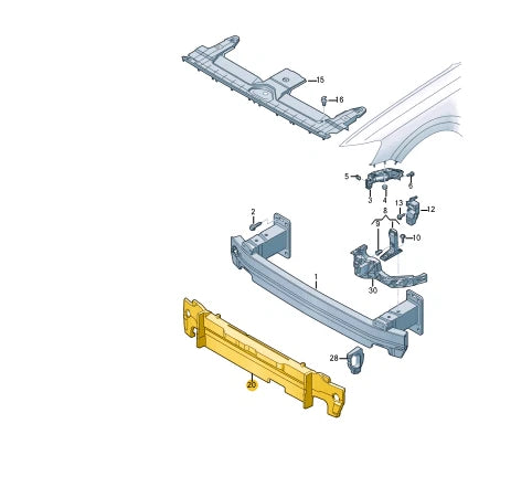 NEW AUDI Q8 4MN FRONT BUMPER IMPACT FOAM 4M8807550 ORIGINAL