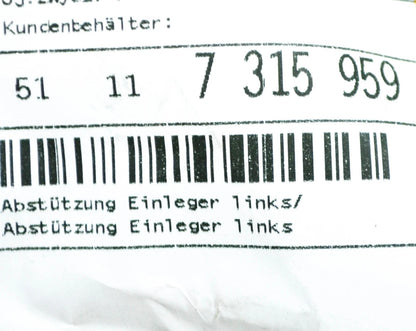 NEW BMW X5 F15 FRONT SUPPORT LEFT INSERT 51117315959 7315959 ORIGINAL