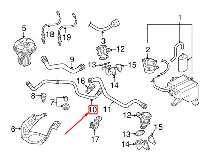 NEW AUDI Q7 4L AIR PUMP CONNECTING PIPE 4L0131206D ORIGINAL