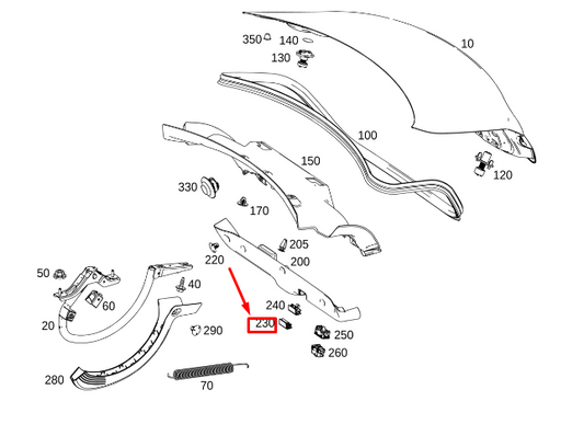new mercedes-benz cla c118 rear handle strip blind cover a1778680800 original