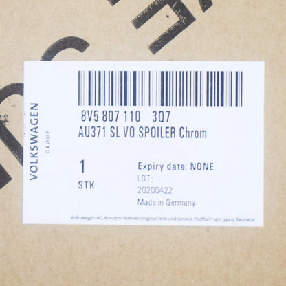 NEW AUDI A3 8V FRONT BUMPER ALUMINUM LIP 8V58071103Q7 2014 ORIGINAL