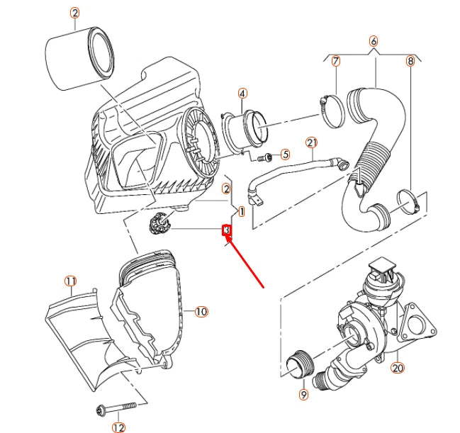 NEW AUDI A6 C7 AIR FILTER MOUNTING BUFFER 4G0133567 ORIGINAL