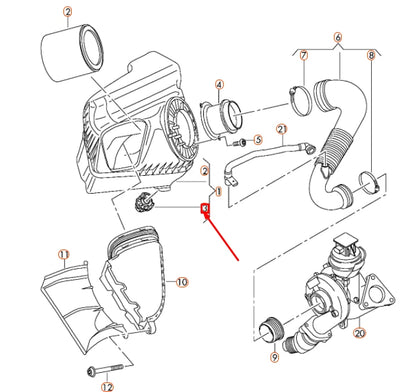 NEW AUDI A6 C7 AIR FILTER MOUNTING BUFFER 4G0133567 ORIGINAL