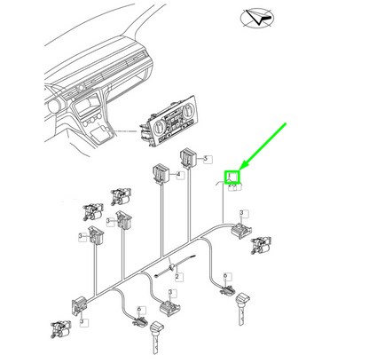new volkswagen passat b8 3g air conditioning cable harness 3q1971566a original