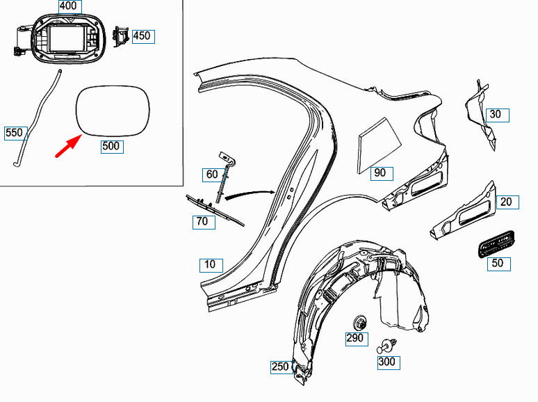 NEW MERCEDES-BENZ C-CLASS W205 FUEL TANK CAP A2057570106 ORIGINAL